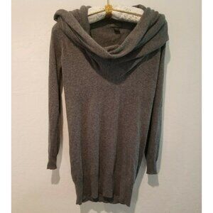 Corpus Womens Medium Gray Angora Cashmere Blend Drape Cowl Neck Sweater Pullover